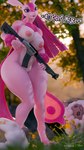 ambiguous_gender anthro arm_tuft big_breasts blurred_background breasts dialogue exposure_variation female female_focus fur genitals grey_body group gun hair holding_gun holding_object holding_ranged_weapon holding_weapon long_hair looking_at_viewer master multicolored_body nipples nude pink_body pink_hair pink_nipples purple_eyes pussy ranged_weapon solo_focus spiral_eyes text thick_thighs trigger_discipline tuft two_tone_body unconscious weapon white_body white_fur white_wool wide_hips wool_(fur) wrist_tuft foxventus palworld pocketpair lovander_(mayosplash) lamball lovander pal_(species) 2024 3d_(artwork) blender_(artwork) digital_media_(artwork) english_text hi_res