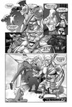 anthro axe bodily_fluids bovid bovine breasts catrina_(mlp) comic crying_laughing english_text equid equine european_mythology felid feline female feral friendship_is_magic greek_mythology hasbro hi_res hooves human laugh limestone_pie_(mlp) male mammal melee_weapon meme minotaur mlp_g1 muscular muscular_anthro muscular_male my_little_pony my_little_pony_'n_friends mythology pencils_(artist) pre-g4 tears text to_be_continued_meme weapon