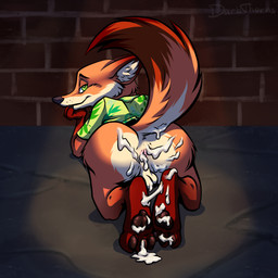 anal anthro anus bodily_fluids bukkake butt cum cum_in_ass cum_inside feet foot_fetish foot_play genital_fluids male pawpads paws presenting solo darkthorns disney zootopia nick_wilde canid canine fox mammal red_fox true_fox 1:1 absurd_res hi_res