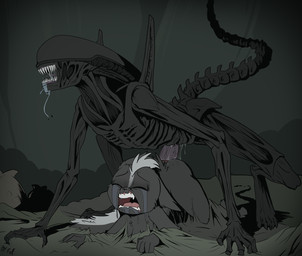 adult_on_young age_difference all_fours anal anal_penetration anthro anus ass_up biped black_body black_nose bodily_fluids bound butt claws crying digitigrade duo erection eyes_closed forced genitals head_tuft humanoid_genitalia humanoid_penis inside interspecies larger_male male male/male male_penetrated male_penetrating male_penetrating_male nude older_male open_mouth pain painful_penetration penetration penile penile_penetration penis penis_in_ass raised_tail rape sex sharp_teeth size_difference smaller_male tail tears teeth toe_claws tongue tuft young young_anthro young_male younger_penetrated fuf alien_(franchise) alien mammal mephitid skunk xenomorph 2021 hi_res