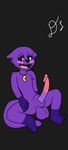 anthro balls black_background black_sclera blush ears_down fur genitals looking_at_genitalia looking_at_own_penis looking_at_penis looking_at_self male moon_necklace penis pink_penis pivoted_ears purple_body purple_fur simple_background sitting solo white_eyes devenlinzey1 mob_entertainment poppy_playtime smiling_critters catnap_(poppy_playtime) critters_(poppy_playtime) domestic_cat felid feline felis mammal hi_res