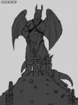 anthro balls bulge coin duo genitals gold_(metal) horn humanoid_genitalia humanoid_penis lying male male/male melee_weapon penis standing sword tail treasure_hoard weapon wings rinzy mythology dragon kobold mythological_creature mythological_scalie scalie 2019 3:4 hi_res monochrome sketch