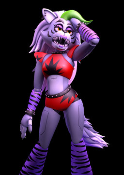 anthro arm_warmers armwear clothing female fingers hand_on_head leg_warmers legwear machine on_model open_mouth pose solo tail etamitlucm five_nights_at_freddy's five_nights_at_freddy's:_security_breach scottgames steel_wool_studios roxanne_wolf animatronic canid canine canis mammal robot wolf 2024 3d_(artwork) absurd_res digital_media_(artwork) hi_res