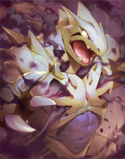 anthro fangs male open_mouth solo teeth tongue null-ghost nintendo pokemon generation_2_pokemon pokemon_(species) tyranitar 2015
