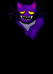 anthro black_background black_eyes chest_tuft clothing creepy creepy_face creepy_smile fangs jacket looking_at_viewer male open_mouth pink_inner_ear pink_nose pupils purple_body purple_clothing purple_jacket purple_topwear sharp_teeth simple_background slit_pupils smile smiling_at_viewer solo teeth topwear tuft whiskers white_tuft yellow_sclera ceyahdev fear_and_hunger pocketcat_(fear_&_hunger) domestic_cat felid feline felis mammal 2024 colored hi_res shaded