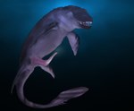 bodily_fluids cum ejaculation feral genital_fluids genitals male penis solo underwater water svevato dinosaur marine monster mosasaur mosasaurus prehistoric_species reptile scalie absurd_res hi_res