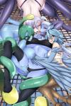 big_breasts blue_hair blue_wings bound breasts clothed clothing feathered_wings feathers female female/female group hair interspecies monster_girl_(genre) panties scuted_legs scutes tentacles topwear translucent translucent_body translucent_tentacles tube_top underwear vaginal white_hair winged_arms wings yellow_eyes lindaroze_(artist) european_mythology greek_mythology monster_musume mythology lala_(monster_musume) papi_(monster_musume) rachnera_arachnera_(monster_musume) suu_(monster_musume) animal_humanoid arachnid arachnid_humanoid arthropod arthropod_humanoid avian goo_creature goo_humanoid harpy humanoid mythological_avian mythological_creature spider_humanoid