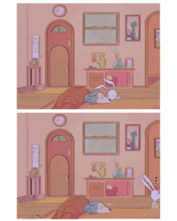 anthro clock detailed_background door duo fur furniture inside table white_body white_fur window eden_fries beastars haru_(beastars) legoshi_(beastars) canid canine canis domestic_rabbit dwarf_rabbit lagomorph leporid mammal oryctolagus rabbit wolf 2021 comic digital_media_(artwork) hi_res
