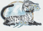 2012 chakat feline female flower heather_bruton lying plain_background solo stripes taur tiger white_background white_tiger
Rating: Safe
Score: 4
User: stranger_furry
Date: August 25, 2012