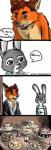 anthro dialogue duo female fur grey_body grey_fur long_ears male orange_body orange_fur simple_background text white_background gerardson disney zootopia gideon_grey judy_hopps canid canine fox lagomorph leporid mammal rabbit red_fox true_fox comic english_text hi_res