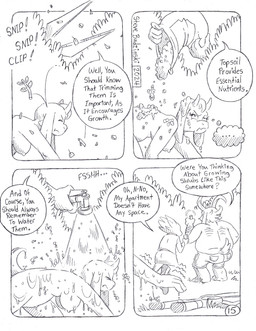 annoyed anthro big_breasts bottomwear branch breasts clothed clothed_anthro clothed_female clothing dialogue dirt drenched enhibitionism eyelashes female fully_clothed fully_clothed_anthro fully_clothed_female gardening gardening_tool group hairy_back hiding horn long_ears long_eyelashes male mature_anthro mature_female mature_male motion_lines nipples nude nude_anthro nude_female overweight overweight_anthro overweight_male plant school shorts shrub skirt sneaking speech_bubble stuttering teacher text topless topless_anthro topless_male trio water wet circe_(artist) deltarune undertale_(series) alphys asgore_dreemurr toriel toriel_(deltarune) bovid caprine dinosaur goat mammal prehistoric_species reptile scalie black_and_white comic english_text hi_res monochrome