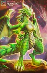 3_fingers 3_toes anthro detailed_background feet fingers green_body green_scales gumroad_logo horn male membrane_(anatomy) membranous_wings muscular muscular_anthro muscular_male pecs scales solo standing tail toes ventral_scales wings drakaar cygames dragalia_lost mythology nintendo patreon midgardsormr_(dragalia_lost) dragon mythological_creature mythological_scalie scalie artist_name digital_media_(artwork) hi_res