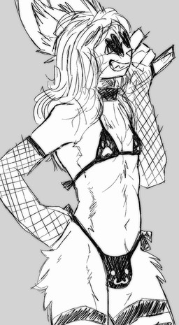 anthro armwear bikini biped bouncing_bulge bulge clothing collar eyewear fishnet_armwear fishnet_clothing fur glasses grin grinning_at_viewer heart_glasses leggings legwear male male_anthro smile smiling_at_viewer solo swimwear teeth thigh_highs triangle_bikini two-piece_swimsuit sarcobutter silva_(sarcobutter) felid feline lynx mammal 2d_animation animated hi_res