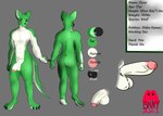 anthro balls black_claws butt claws erection flaccid foreskin fur fur_markings genitals glans green_body green_ears green_eyes green_fur green_hair green_tail hair humanoid_genitalia humanoid_penis male markings multicolored_body multicolored_ears multicolored_fur nude partially_retracted_foreskin penis pink_penis retracted_foreskin solo tail text two_tone_body two_tone_ears two_tone_fur two_tone_tail white_balls white_body white_ears white_fur white_penis white_tail succubusbnny cesar_(cesaroma71) canid canine canis mammal wolf 2021 absurd_res digital_media_(artwork) english_text hi_res model_sheet signature