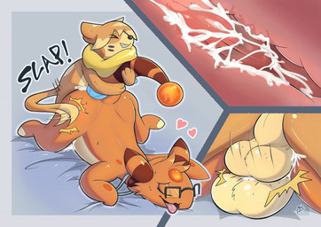 anal anal_penetration anthro anthro_on_anthro anthro_penetrated anthro_penetrating anthro_penetrating_anthro backsack ball_slap ball_tuft balls bodily_fluids butt_slap clenched_teeth countershading cum cum_from_ass cum_in_ass cum_inside dipstick_ears dipstick_tail duo ear_markings eyewear fur genital_fluids genitals glasses heart_symbol internal internal_anal larger_male larger_penetrated looking_pleasured male male/male male_penetrated male_penetrating male_penetrating_male markings multicolored_ears multiple_angles nude_anthro nude_male orange_body orgasm orgasm_face outline penetration penile penile_penetration penis_in_ass pseudo_hair rear_view sex simple_background size_difference slap smaller_male spanking tail tail_grab tail_markings tail_motion tail_slap tan_body tan_fur teeth thrusting tuft zriartz nintendo pokemon buieb_(oc) litho_(stormysparkler) ampharos buizel generation_2_pokemon generation_4_pokemon pokemon_(species) 2022 signature