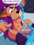 duo fellatio male male/male muscular oral penile sex nahu600 brawl_stars supercell_(company) ruffs squeak_(brawl_stars) canid canine canis domestic_dog goo_creature mammal 3:4 hi_res