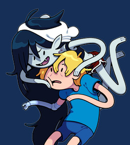 black_hair blonde_hair bottomwear clothed clothing duo female hair long_hair male not_furry open_mouth rubber_hose_style shirt simple_eyes smile teeth toony topwear discount-supervillain adventure_time cartoon_network finn_the_human marceline_abadeer demon human humanoid mammal vampire alpha_channel digital_media_(artwork)