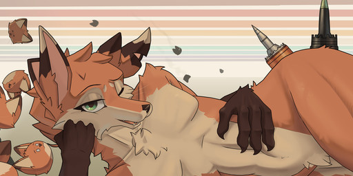 4_ears anthro chest_tuft claws crotch_tuft duo fur gesture green_eyes hand_gesture hand_on_belly hand_on_cheek long_ears long_tail looking_at_viewer lying male multi_ear nude on_side one_eye_closed open_mouth orange_body orange_fur simple_background tail teeth thick_thighs toony tuft whiskers white_body white_fur thekeepofcat canid canine felid feline fox hybrid mammal 3:1 absurd_res hi_res
