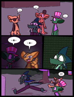 4_fingers anthro anthro_focus black_clothing black_jacket black_topwear blue_clothing blue_eyes blue_topwear blue_vest bottomwear casual_nudity claws clothed clothing ellipsis erection female finger_claws fingers genitals glans green_body green_hair green_scales hair hand_on_head hat headgear headwear jacket male male_focus nipples open_clothing open_jacket open_topwear open_vest orange_body orange_glans orange_nipples orange_skin overwhelmed panic_attack pants penis pink_clothing pink_hat pink_headwear pink_top_hat pupils purple_bottomwear purple_clothing purple_eyes purple_pants purple_pupils purple_shirt purple_topwear question_mark scales shaking shirt solo_focus topwear trembling vest white_clothing white_hat white_headwear white_top_hat yellow_body yellow_penis yellow_skin ultilix european_mythology mythology emerald_(ultilix) inalao_(ultilix) dragon goblin humanoid mythological_creature mythological_scalie scalie western_dragon 2025 comic hi_res