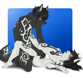 anthro anthro_on_anthro anthro_penetrated anthro_penetrating anthro_penetrating_anthro arch_position arched_back areola arm_markings arm_tuft back_markings barely_visible_pawpads belly belly_markings bent_arm bent_legs black_body black_claws black_fur black_hair black_inner_ear black_markings black_nose black_pawpads blue_areola blue_mouth blue_nipples blue_pawpads blush bodily_fluids breasts chest_markings claws cum cum_from_vagina cum_in_vagina cum_inside duo elbow_tuft eye_markings eyes_closed facial_markings female female_anthro female_penetrated finger_claws from_front_position fur genital_fluids geometric_background hair hand_on_side head_markings holding_partner humanoid_hands humanoid_heel kneeling leg_markings male male/female male_anthro male_penetrating male_penetrating_female markings nipples nude nude_anthro nude_female nude_male obscured_penetration occult_symbol open_mouth pawpads penetration penile penile_penetration pentagram pointy_ears prick_ears rounded_back sex shadow simple_background small_breasts symbol tail tail_markings teeth_showing thigh_markings toe_claws tribal tribal_markings tuft waist_grab white_body white_fur white_inner_ear white_markings xtwilightstarx idle canid canine canis mammal wolf 2018 digital_media_(artwork) hi_res signature