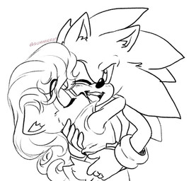 5_fingers anthro blush bottomless butt butt_grab canon_couple clothed clothing duo ears_back female fingers gloves hand_on_butt handwear hug inner_ear_fluff kissing love male male/female pivoted_ears scut_tail short_tail smile tail topwear topwear_only tuft vest vest_only wince gummierat sega sonic_the_hedgehog_(series) sally_acorn sonic_the_hedgehog eulipotyphlan hedgehog mammal rodent sciurid tree_squirrel hi_res
