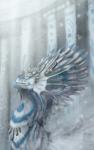 ambiguous_gender blue_body blue_eyes blue_feathers blue_fur detailed_background feathers fur outside solo white_body white_feathers white_fur keltaan mythology kelta'an_(character) daiman_night_dragon_(keltaan) dragon feathered_dragon feathered_scalie furred_dragon furred_scalie mythological_creature mythological_scalie scalie hi_res