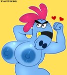 anthro big_breasts breasts female looking_at_viewer muscular muscular_female nipples non-mammal_breasts non-mammal_nipples solo colty8 disney wander_over_yonder sylvia_(wander_over_yonder) zbornak absurd_res hi_res