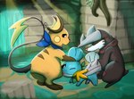 anal fellatio group group_sex male male/male oral penile scarf sex spitroast threesome screamoshaymin nintendo pokemon pokemon_mystery_dungeon spike_chunsoft path_(pathwarden) excadrill generation_1_pokemon generation_3_pokemon generation_5_pokemon mudkip pokemon_(species) raichu