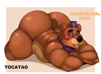 anthro ass_up barazoku big_butt black_body black_eyebrows black_nose blue_eyes bow_tie brown_body brown_fur brown_tail butt clothing eyebrows fur hat headgear headwear looking_at_viewer lying male multicolored_body multicolored_fur on_front purple_clothing slightly_chubby solo suggestive_pose tail talking_to_viewer text two_tone_body two_tone_fur tocatao five_nights_at_freddy's freddy_fazbear's_pizzeria_simulator scott_cawthon scottgames rockstar_freddy_(fnaf) bear mammal english_text hi_res source_request