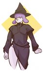 anthro clothed clothing hair hat headgear headwear male purple_hair simple_background solo witch_hat anonymous_artist dark_souls fromsoftware indigo_apricot canid canine canis domestic_dog mammal poodle hi_res