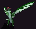 clothing feral hat headgear headwear male simple_background solo tail east_note mythology wings_of_fire dragon mythological_creature mythological_scalie scalie seawing_(wof) 3d_(artwork) digital_media_(artwork)