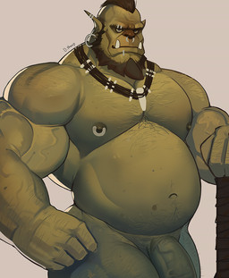 areola arm_hair beard belly biceps big_hands big_penis blue_eyes body_hair brown_hair brown_nose chest_hair ear_piercing eyebrow_piercing facial_hair facial_piercing fingers flaccid genitals green_body green_nipples green_penis green_skin hair hand_on_hip holding_object humanoid_genitalia humanoid_hands humanoid_penis humanoid_pointy_ears jewelry leg_hair lip_piercing looking_at_viewer male manly musclegut muscular muscular_arms muscular_humanoid muscular_male navel necklace nipple_piercing nipples nose_piercing not_furry pecs penis piercing pointy_ears presenting red_nose solo thick_penis thick_thighs tusks vein veiny_muscles dsharp_k humanoid orc 2018 hi_res