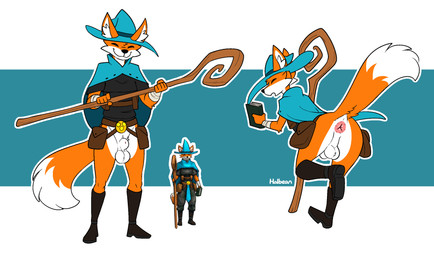 animal_genitalia anthro anus balls biped boots butt clothed clothing eyes_closed footwear fully_sheathed fur genitals hat headgear headwear magic_user male multicolored_body multicolored_fur orange_body orange_fur pantsless pink_anus sheath shoes solo tail two_tone_body two_tone_fur white_balls white_body white_fur white_sheath wizard_hat halbean megabonk fox_(megabonk) canid canine fox mammal 2026 digital_media_(artwork) hi_res