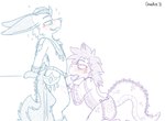 animal_genitalia animal_penis anthro armor ball_fondling balls bottomwear canine_genitalia canine_penis clothing duo fellatio female fluffy fluffy_hair fondling forehead_gem gem genitals hair knot knotted_penis loincloth magic magic_user male male/female markings oral penile penis robe scale_markings scales scutes semi-anthro sex short_stack summoner unconvincing_armor graedius_(artist) mythology carbuncle_(graedius) zullie_(graedius) lizard mythological_carbuncle mythological_creature reptile scalie