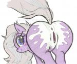 anus blush bodily_fluids cum female feral genital_fluids genitals presenting pussy quadruped solo siurize skutchi hasbro makelovepony my_little_pony fan_character equid equine horse mammal pony colored