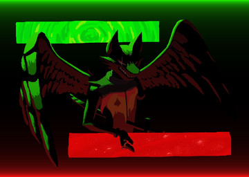 anthro back_wings black_background black_body black_feathers black_wings digit_ring eye_scar facial_scar feathered_wings feathers finger_ring front_view gradient_background jewelry male melee_weapon missing_arm missing_eye scar simple_background snout solo spread_wings sword teeth toothy_grin weapon wings kingarthur_i homestuck ms_paint_adventures jack_noir canid mammal 2019 digital_drawing_(artwork) digital_media_(artwork) half-length_portrait hi_res portrait