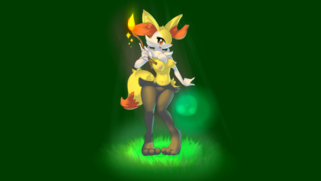 3_toes 5_fingers :d anthro arm_tuft big_feet biped black_body black_fur blush blush_lines breasts cheek_tuft chest_tuft dipstick_tail erect_nipples eyelashes facial_tuft feet female female_anthro fingers fire front_view fur genitals glowing grasp grass green_background happy hip_tuft holding_object holding_stick humanoid_genitalia humanoid_vulva inner_ear_fluff light looking_at_viewer magic_user markings medium_breasts multicolored_body multicolored_fur navel nipples nude nude_anthro nude_female open_mouth open_smile orange_body orange_eyes orange_fur orange_nose orange_tail pink_nipples plant pointy_ears prick_ears raised_arm shoulder_tuft simple_background smile snout solo standing stick tail tail_markings thick_thighs toes tongue tuft two_tone_tail vulva white_body white_fur wide_hips witch wood yellow_body yellow_fur yellow_tail elpatrixf third-party_edit nintendo pokemon braixen canid generation_6_pokemon mammal pokemon_(species) 2013 digital_drawing_(artwork) digital_media_(artwork) full-length_portrait hi_res portrait shaded source_request unavailable_at_source