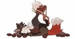 beverage coffee liquid male paws solo tea headoctopus quantum0 canid canine fox mammal hi_res