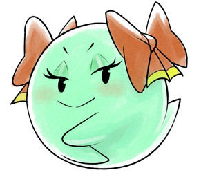 blush blush_(makeup) bow_accessory bow_ribbon dot_eyes eyelashes eyeshadow female floating ghost_tail green_body happy head_bow lidded_eyes looking_at_viewer makeup mascara simple_background simple_eyes smile smiling_at_viewer solo white_background mario-grant mario_bros nintendo paper_mario lady_bow boo_(mario) ghost sphere_creature spirit 2022 digital_media_(artwork) full-length_portrait portrait