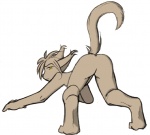 anthro ass_up basitin blush butt chest_tuft colored_sketch conditional_dnp digitigrade featureless_crotch fur keith_keiser looking_at_viewer looking_back male mammal mooning nude presenting presenting_hindquarters raised_tail simple_background sketch solo spread_legs spreading tail tom_fischbach tuft twokinds white_background