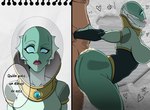 ahegao big_breasts big_butt blue_eyes blue_sclera bodily_fluids breasts butt clothing cum cum_inside female genital_fluids genitals lips looking_at_viewer looking_pleasured male male/female noseless nude open_mouth penetration penis pink_lips sex side_boob side_butt simple_background text thick_thighs tongue tongue_out cotocarnicero creature_commandos dc_comics nina_mazursky animal_humanoid fish fish_humanoid human humanoid mammal marine marine_humanoid digital_media_(artwork) hi_res translated