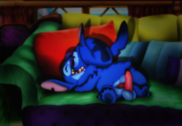 back_markings balls blue_body claws clone duo erection feral fur genitals male male/male markings notched_ear nude penis pillow selfcest small_tail square_crossover tail amegared disney lilo_and_stitch stitch_(lilo_and_stitch) alien experiment_(lilo_and_stitch)