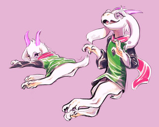 5_toes anthro barefoot claws clothed clothing digitigrade eyewear feet fur glasses horn male paws purple_background scarf simple_background soles solo toes white_body white_fur 8j4xx deltarune undertale_(series) ralsei darkner hi_res