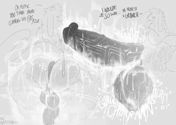 anthro anus arrogant backsack ball_tuft balls big_balls big_butt big_ears big_penis bodily_fluids butt churning_balls darkened_genitalia darkened_penis dialogue genital_fluids genitals grower horn huge_penis hyper hyper_genitalia hyper_penis looking_at_viewer male musk nude onomatopoeia paws penis precum pubes puffy_anus smug_eyes smug_grin solo sound_effects stray_pubes sweat tail teasing teasing_viewer text thick_thighs throbbing throbbing_penis tuft vein veiny_penis nathyness bovid caprine goat mammal hi_res monochrome
