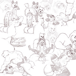 abdominal_bulge abs adolescent age_difference ahegao anthro anthro_on_anthro anthro_penetrated anthro_penetrating anthro_penetrating_anthro anus armwear balls biceps big_balls big_butt big_penis bite biting_lip biting_own_lip blush bodily_fluids breasts butt cheek_tuft clitoris clothing cowgirl_position cum cum_from_vagina cum_in_vagina cum_inflation cum_inside cunnilingus drooling duo elbow_gloves erection eyes_closed facesitting facial_tuft female female_on_top female_penetrated frenum_ladder frenum_piercing from_front_position fucked_silly genital_fluids genital_piercing genitals gloves hair handwear huge_balls huge_penis humanoid_genitalia humanoid_penis inflation ladder_piercing large_penetration larger_male leaking_cum legwear loli looking_pleasured male male/female male_on_bottom male_penetrating male_penetrating_female mostly_nude muscular muscular_anthro muscular_male nipples nude on_bottom on_top oral orgasm orgasm_face pecs penetration penile penile_penetration penis penis_in_vagina penis_piercing penis_shaped_bulge perineum piercing saliva self_bite sex sitting_on_another size_difference small_breasts smaller_female smaller_penetrated spread_legs spreading stretched_vagina tail teeth thigh_highs tight_fit tongue tongue_out tuft vaginal vaginal_fluids vaginal_penetration vein veiny_penis vulva young young_anthro young_female young_penetrated younger_penetrated eldiman bear hyena mammal 1:1 absurd_res digital_drawing_(artwork) digital_media_(artwork) hi_res monochrome