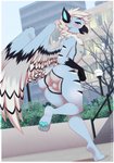 anthro anus balls exhibitionism femboy genitals male nipples nude pawpads solo uniball wings re-sublimity-kun mythology dervid_(taktian) avian gryphon mythological_avian mythological_creature digital_media_(artwork) hi_res shaded