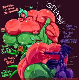 balls big_balls big_breasts big_butt big_penis black_eyes blush bodily_fluids breast_squish breasts breasts_frottage butt cherry clenched_teeth collaborative collaborative_pussyjob collaborative_sex ellipsis exclamation_point eyes_closed female female/female food fruit genital_fluids genitals green_body group hand_holding hand_on_butt huge_balls huge_breasts huge_butt huge_penis huge_thighs hyper hyper_balls hyper_breasts hyper_butt hyper_genitalia hyper_penis hyper_thighs larger_female lying male male/female melon narrowed_eyes not_furry on_back on_bottom on_front on_top open_mouth penile penis plant profanity pussyjob red_body sex size_difference small_waist smaller_male smile squish teeth text thick_thighs trio vaginal_fluids vulva watermelon wet wet_body tasteofchoklit blaster_master avril_(tasteofchoklit) kanna_(blaster_master) opus_(completeopfeget) elemental_creature elemental_humanoid flora_fauna food_creature humanoid living_fruit plant_humanoid 2022 absurd_res digital_media_(artwork) english_text hi_res url