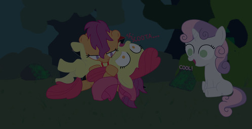 bite blood bodily_fluids dialogue female feral group horn quadruped smile tail text young young_feral spykilla404 friendship_is_magic hasbro my_little_pony mythology apple_bloom_(mlp) cutie_mark_crusaders_(mlp) scootaloo_(mlp) sweetie_belle_(mlp) earth_pony equid equine horse mammal mythological_creature mythological_equine pony unicorn vampire 2012 english_text hi_res