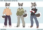 anthro blue_eyes clothing footwear hair hoodie male shoes solo standing topwear longdanger canid canine canis domestic_dog husky mammal nordic_sled_dog spitz 2020 digital_media_(artwork)