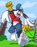 4_toes anthro barefoot bottomwear clothing dirty dirty_feet feet foot_focus hindpaw humanoid_feet male paws plantigrade soles solo toes randytheartdog bandai_namco klonoa_(series) klonoa domestic_cat felid feline felis hybrid lagomorph mammal 2019 digital_media_(artwork) hi_res